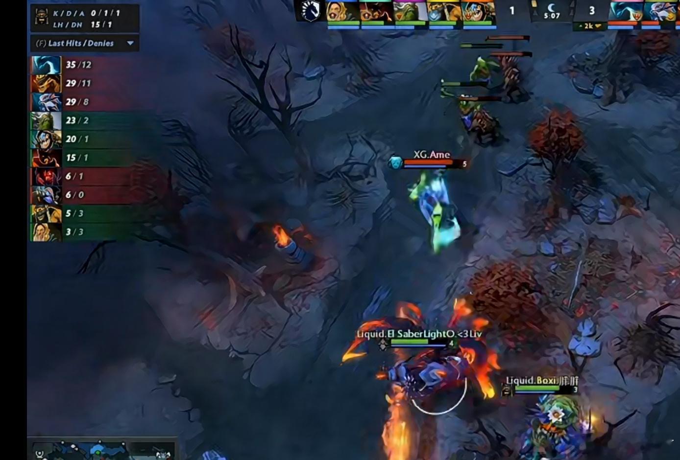 哥哥真猛啊，水人5分钟35-12，直接把光剑哥给补烂了dota2​​​