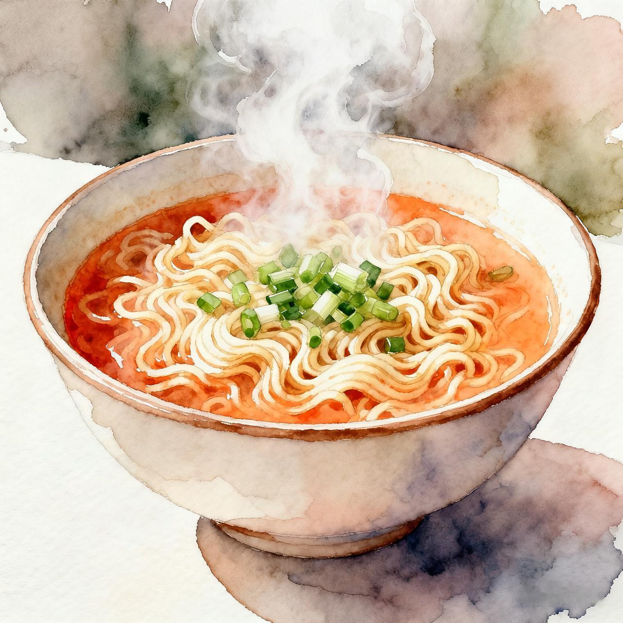 中午匆匆忙忙回家，来不来烧饭，就冲一碗方便面吃。好久没有吃方便面了，也想它的