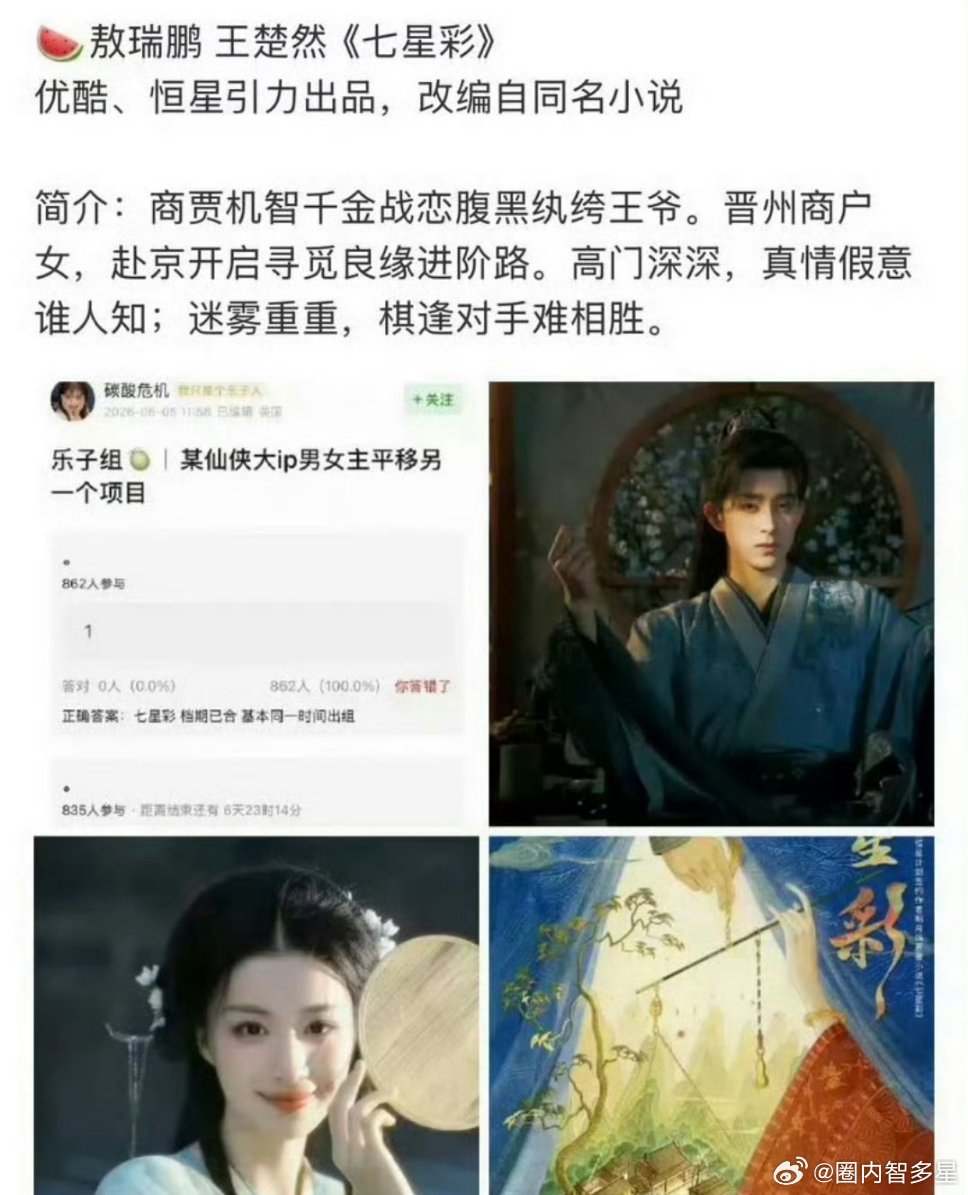 《七星彩》🍉敖瑞鹏、王楚然，期待这对吗