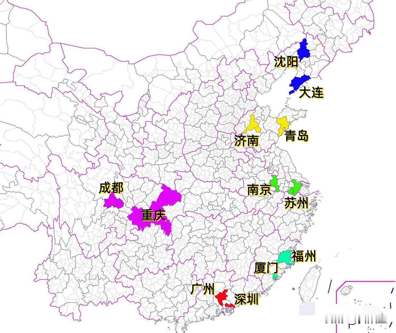 网上经常较劲现实又相互Pk的，有六对大城市，彼此也是谁也不服谁，一言不合就怼。