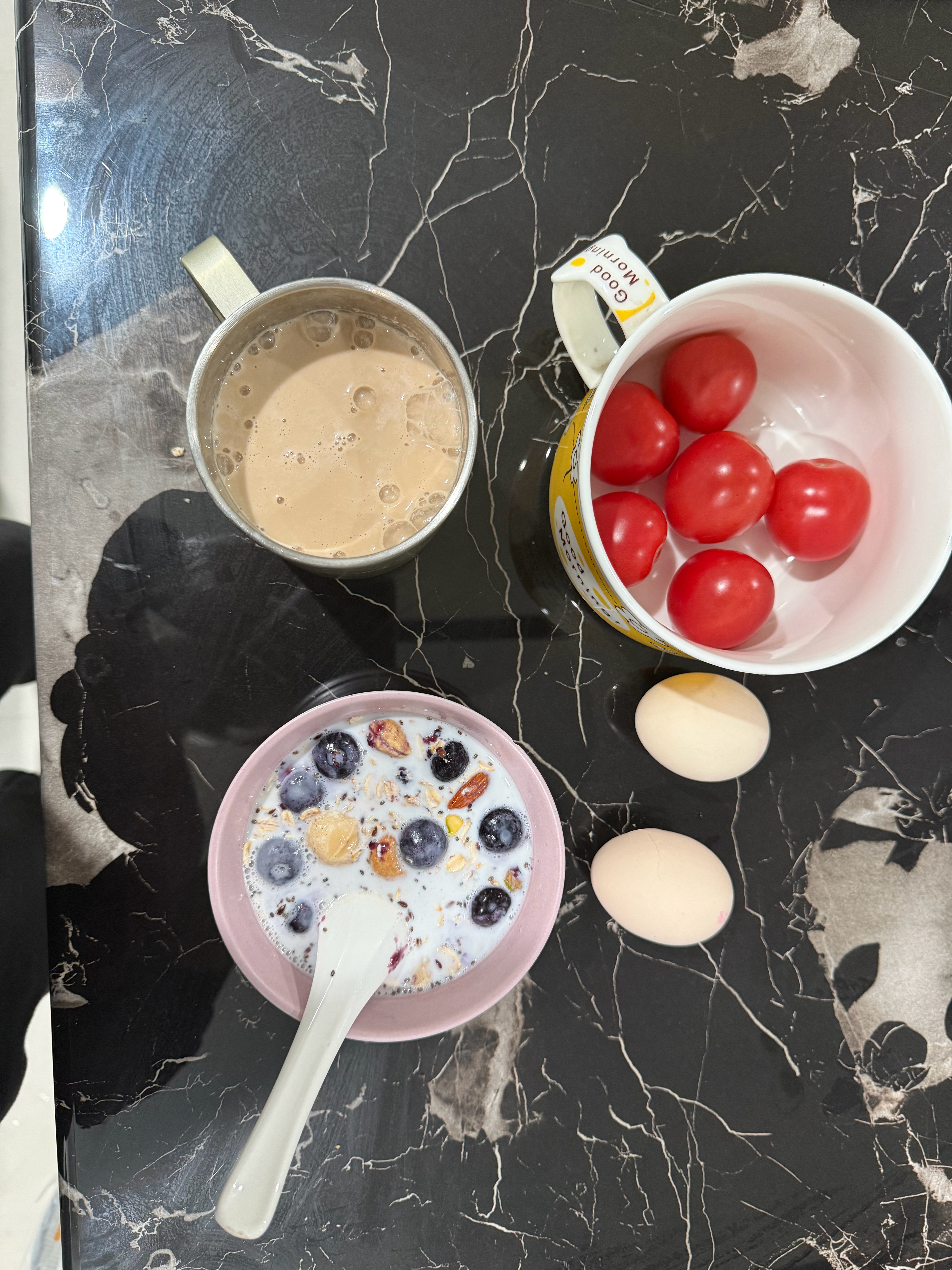 今日早餐，坚持干净的早餐。