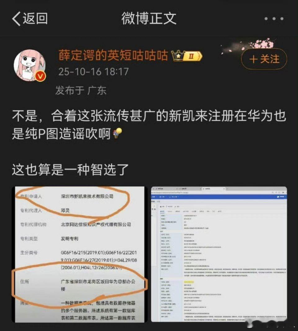 英短偷摸地把这条内容删了，是发现新凯来的原注册地真的在华为吗？​​​