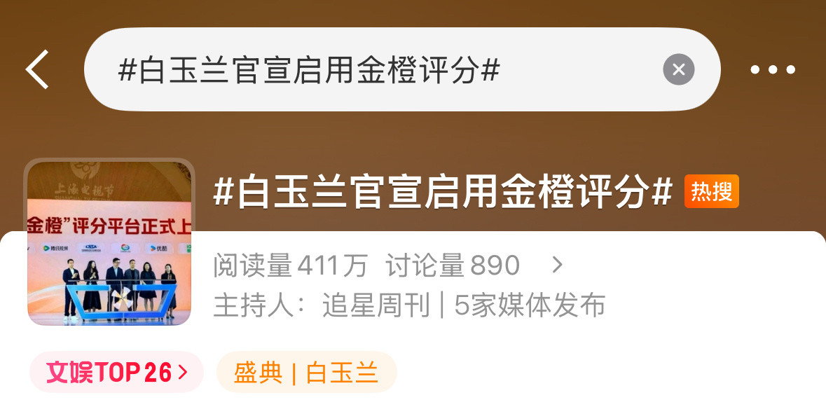 那金橙这个分可以影响白玉兰提名和得奖吗？为啥不叫白玉兰评分呢更好直接就让观