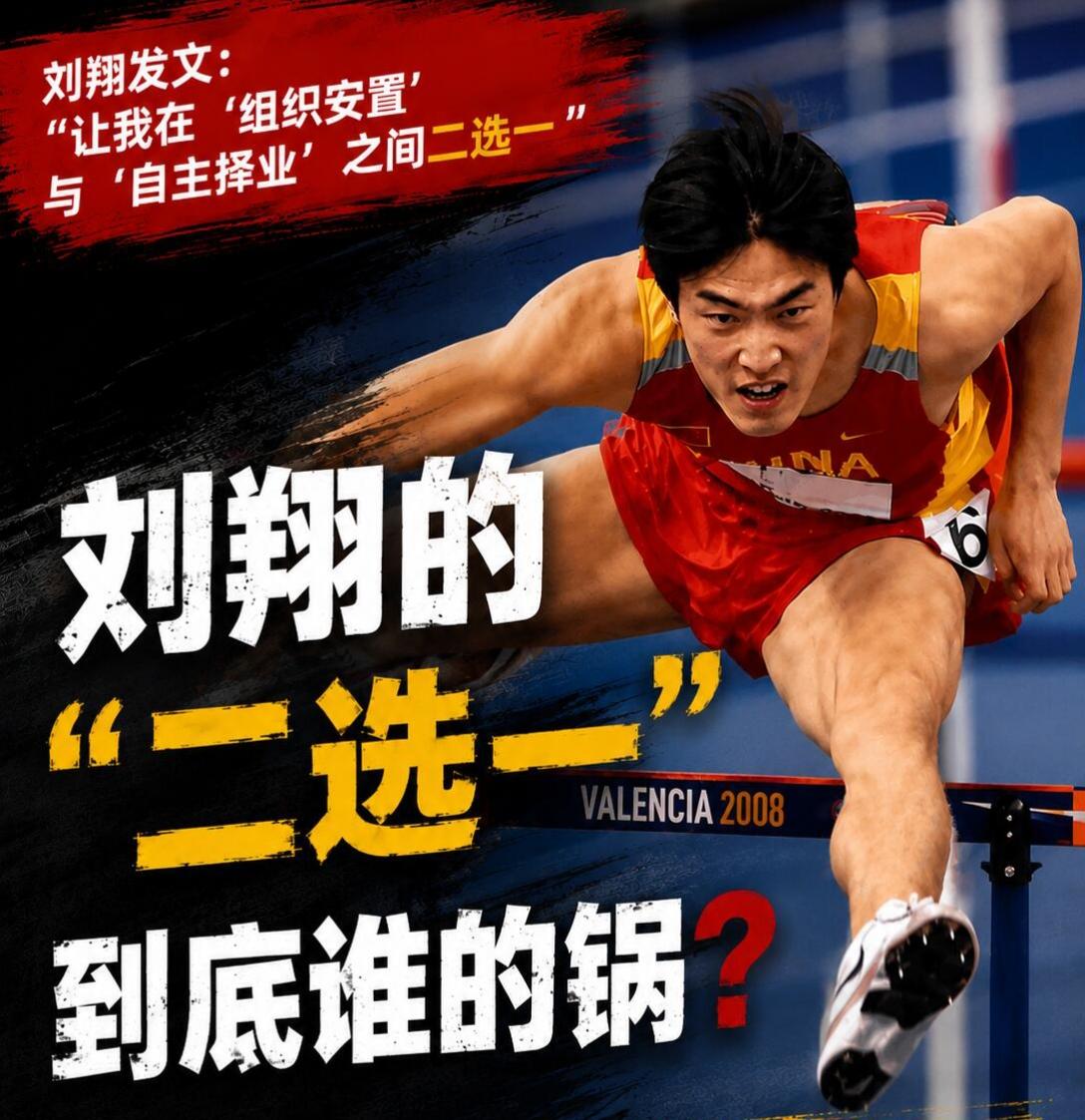 43岁的刘翔被“二选一”，本意不是针对刘翔。但这件事能引起大众共鸣，在于："好处