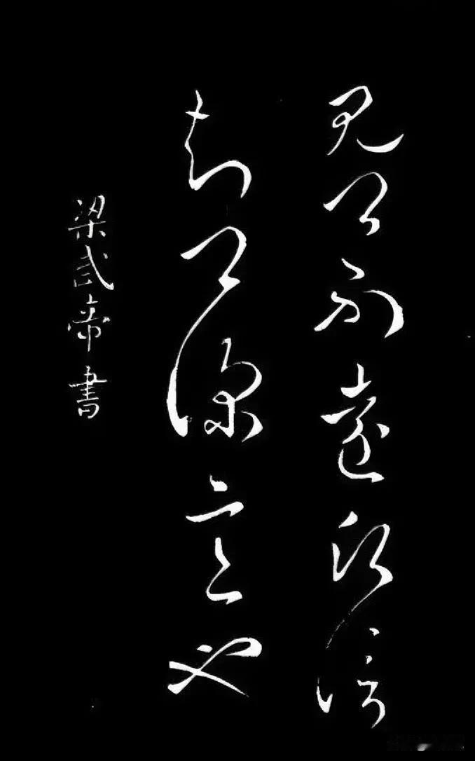 落款“梁武帝书”，真是不伦不类，哪有人的书法后面落款谥号的，不知道章总当时咋想的