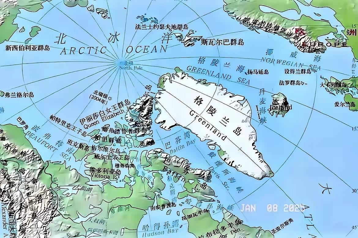 王铎：格陵兰岛的具体位置如何？翻阅地图，思考一下，你会有更大的收获。