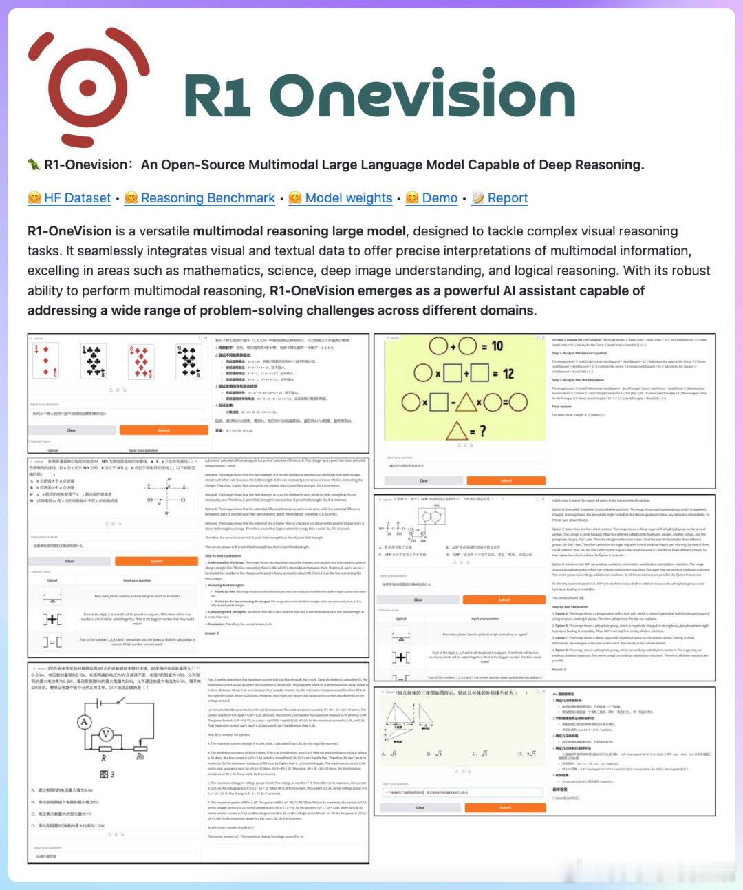 【R1-Onevision：一款能够深度推理的多模态视觉语言模型，专门针对深层次