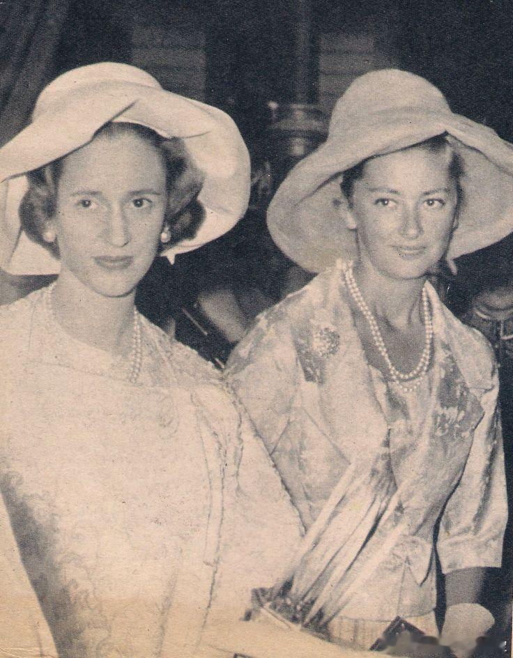 老照片分享比利时王后法比奥拉和保拉的同框老照片，虽然法比奥拉比保拉年长9岁，但