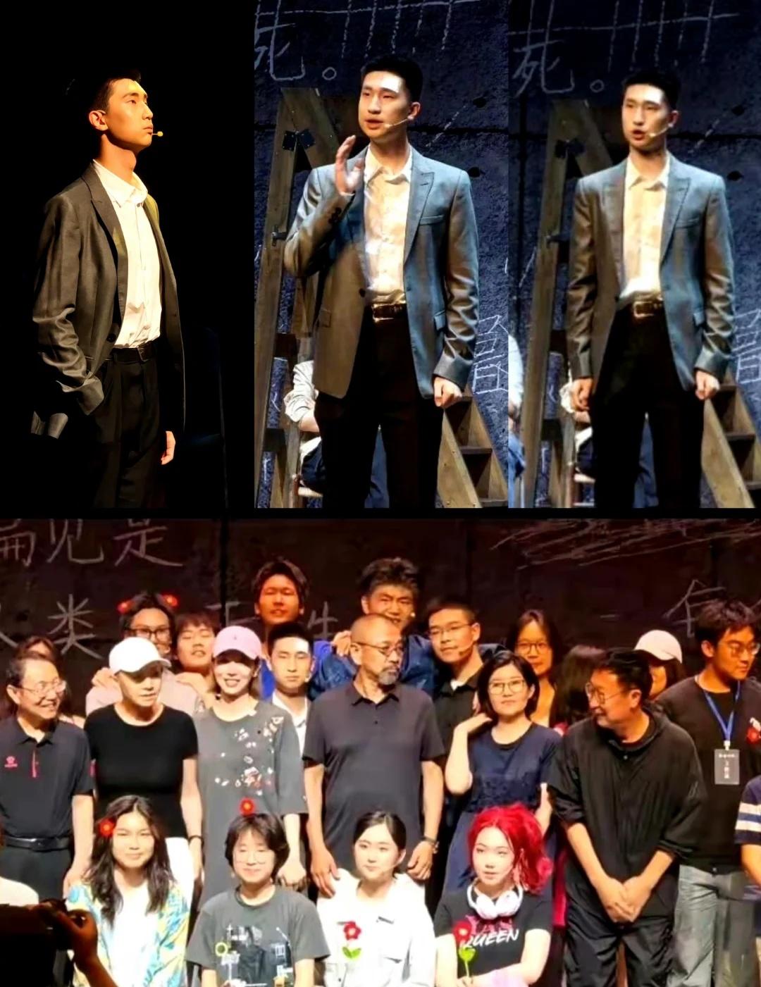 林大竣16岁了❗跟林永健一模一样啊！林大竣参加话剧表演全家出动给他鼓励了干