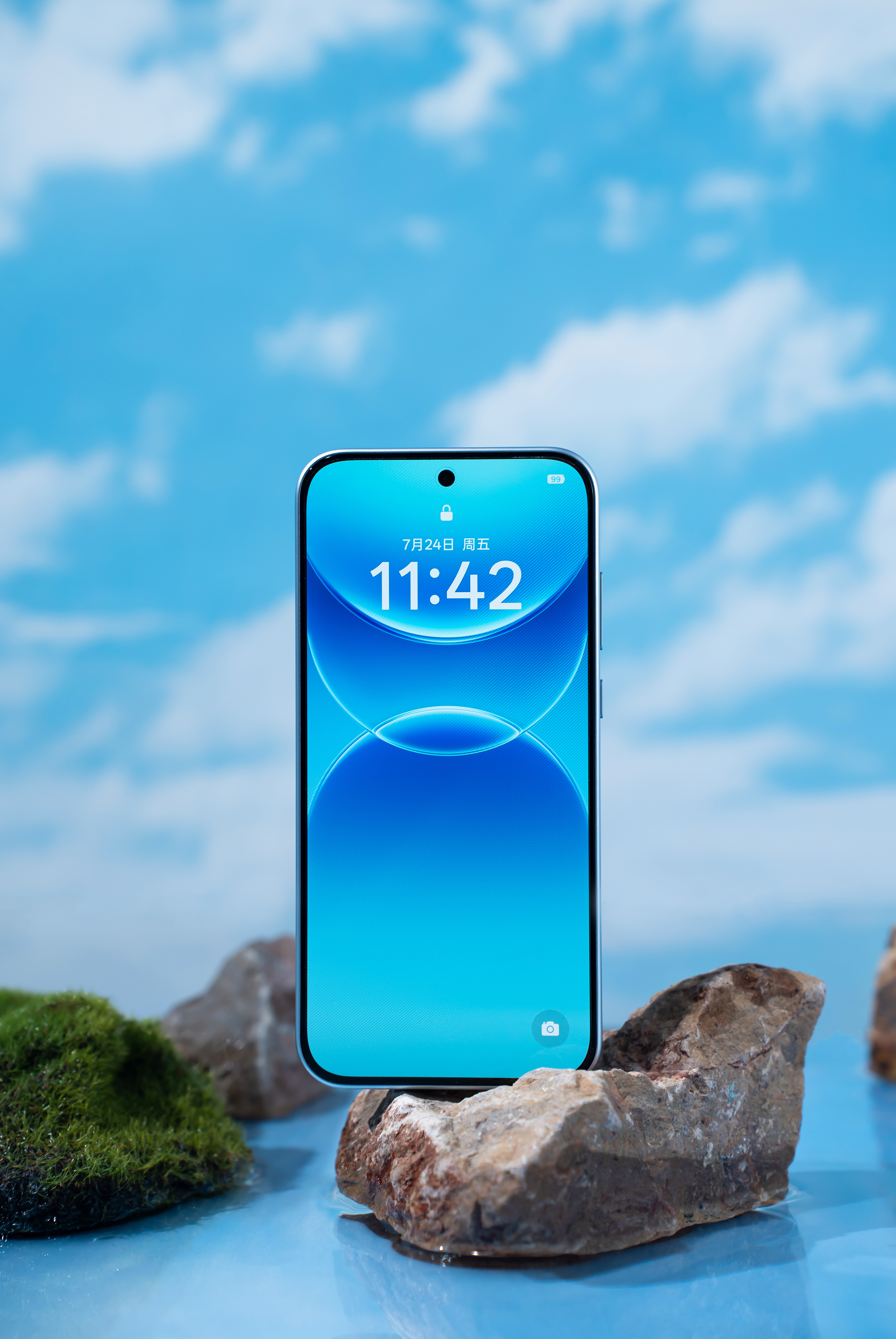 OPPOA7ProMax「乘风破浪」，这配色名字起得就很吸引人~光打上去，