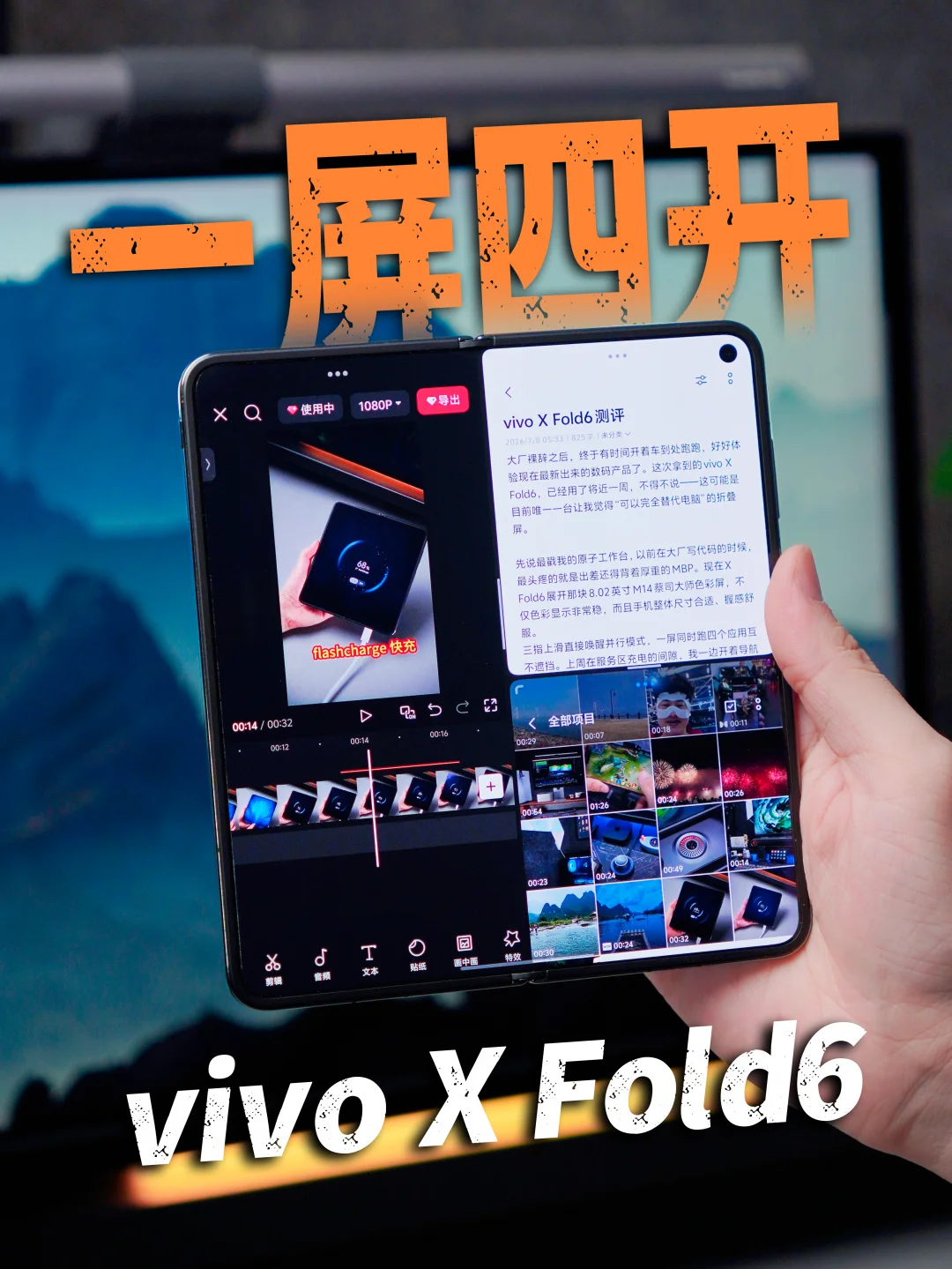 真正的一屏多用，vivo全新大折叠X Fold6