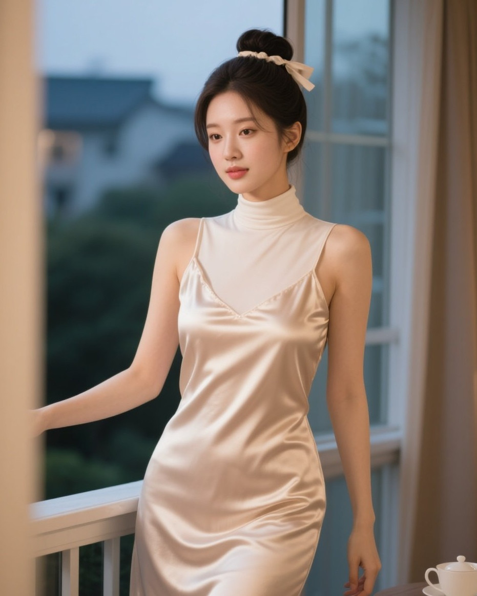 真丝紧裹玲珑态，肉感美人才是爱