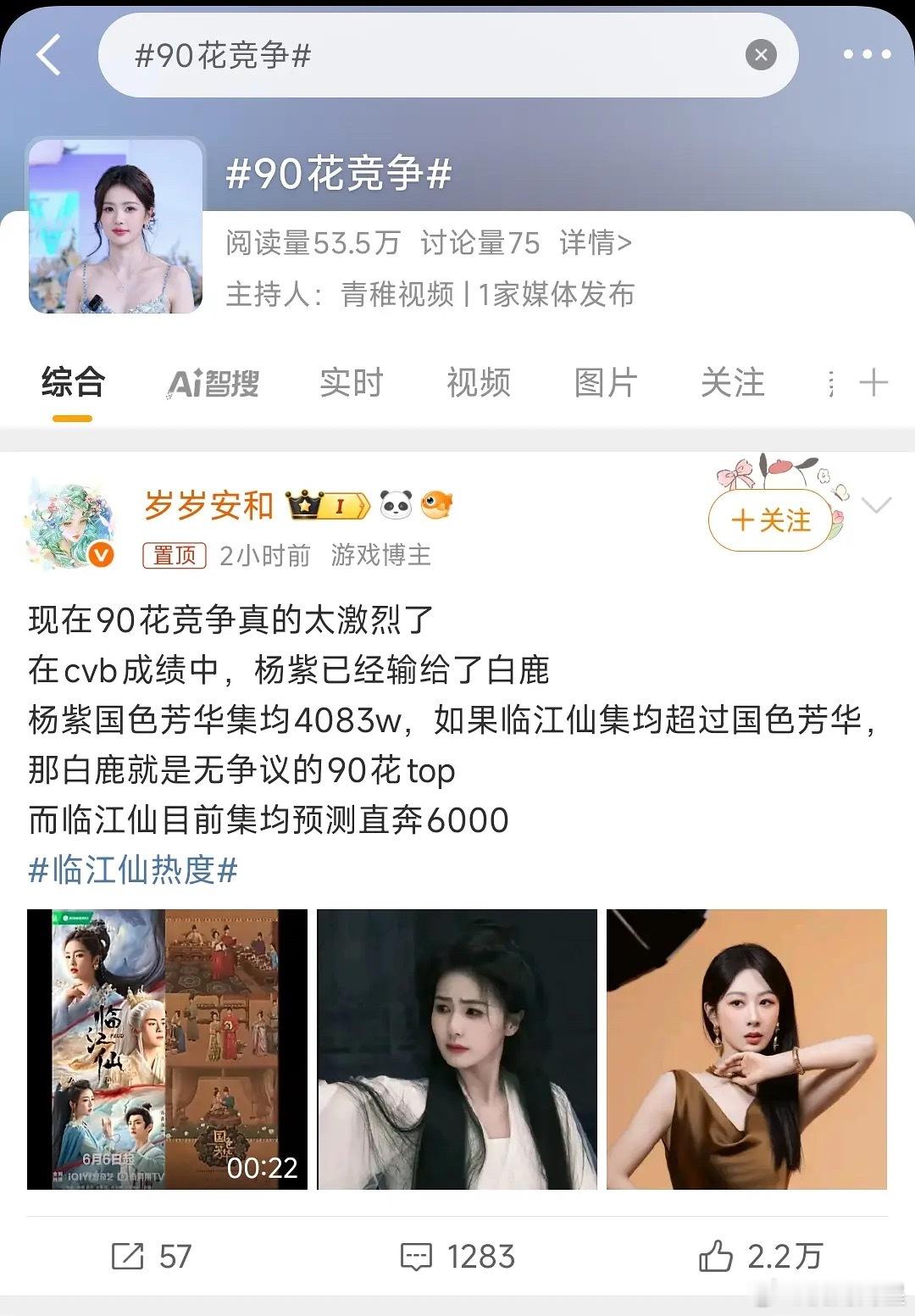 哇，白鹿要超车杨紫了…​​​
