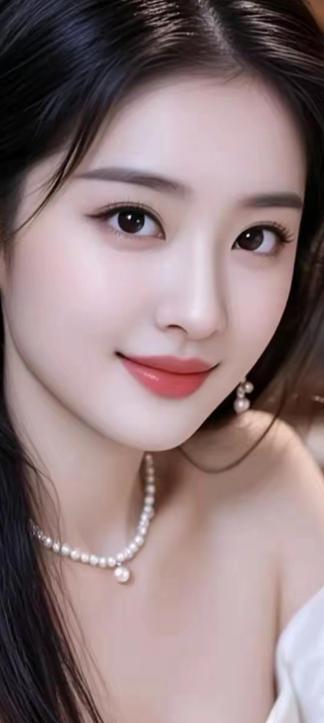 优雅珍珠项链，温柔微笑，尽显女性魅力！💕✨