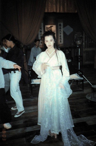 1992年王祖贤拍摄片场