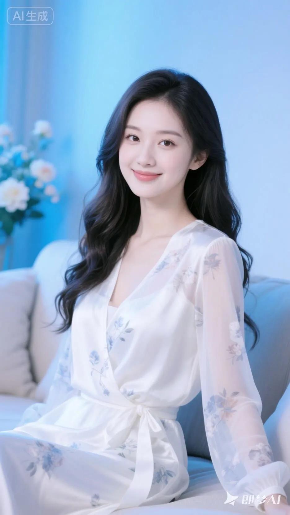 温柔优雅的睡衣少女，清新自然，尽显魅力！🌸💕