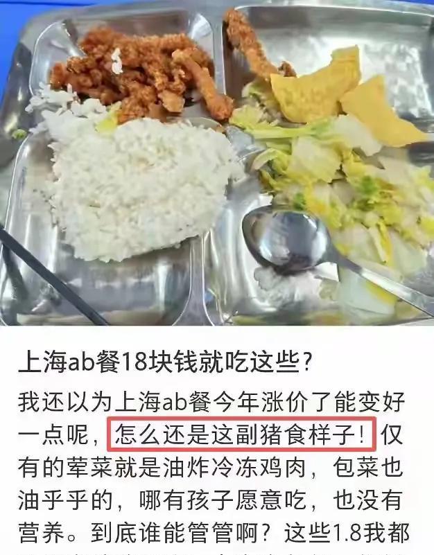 上海作为大城市，大面积学生餐“臭到想吐”，网友的评论:再漂亮的高楼大厦、看似热