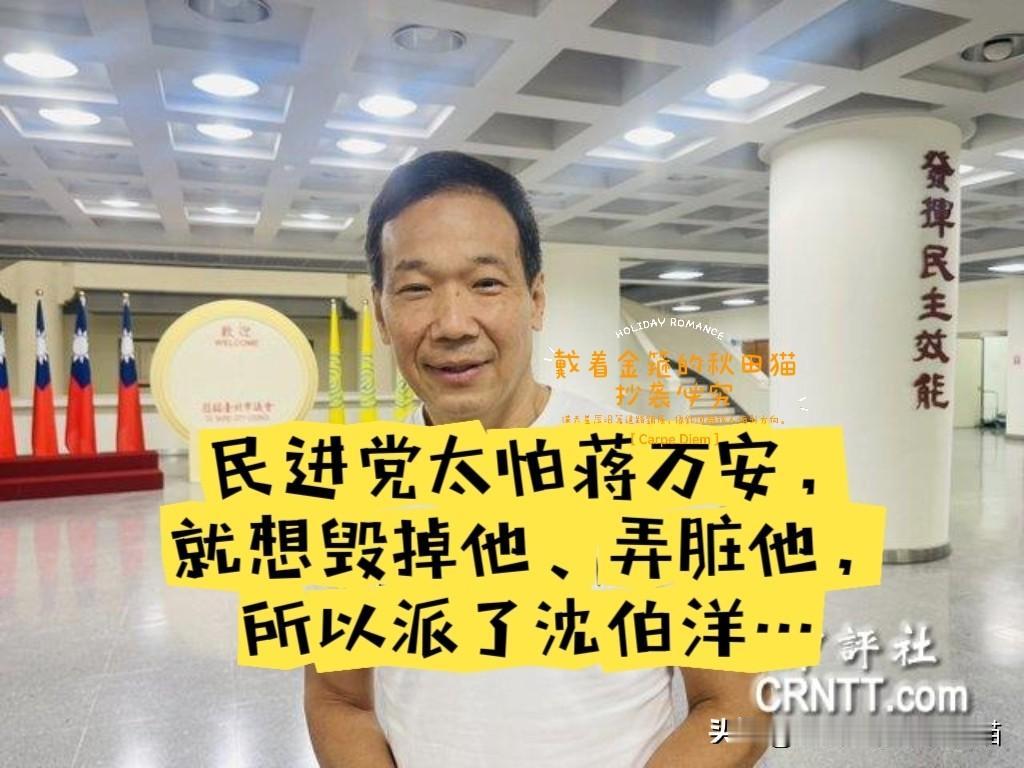 蒋万安陷入最血腥一战！绿营阴招昭然若揭，沈伯洋本就是毁人棋子，死死拖住小蒋断其政