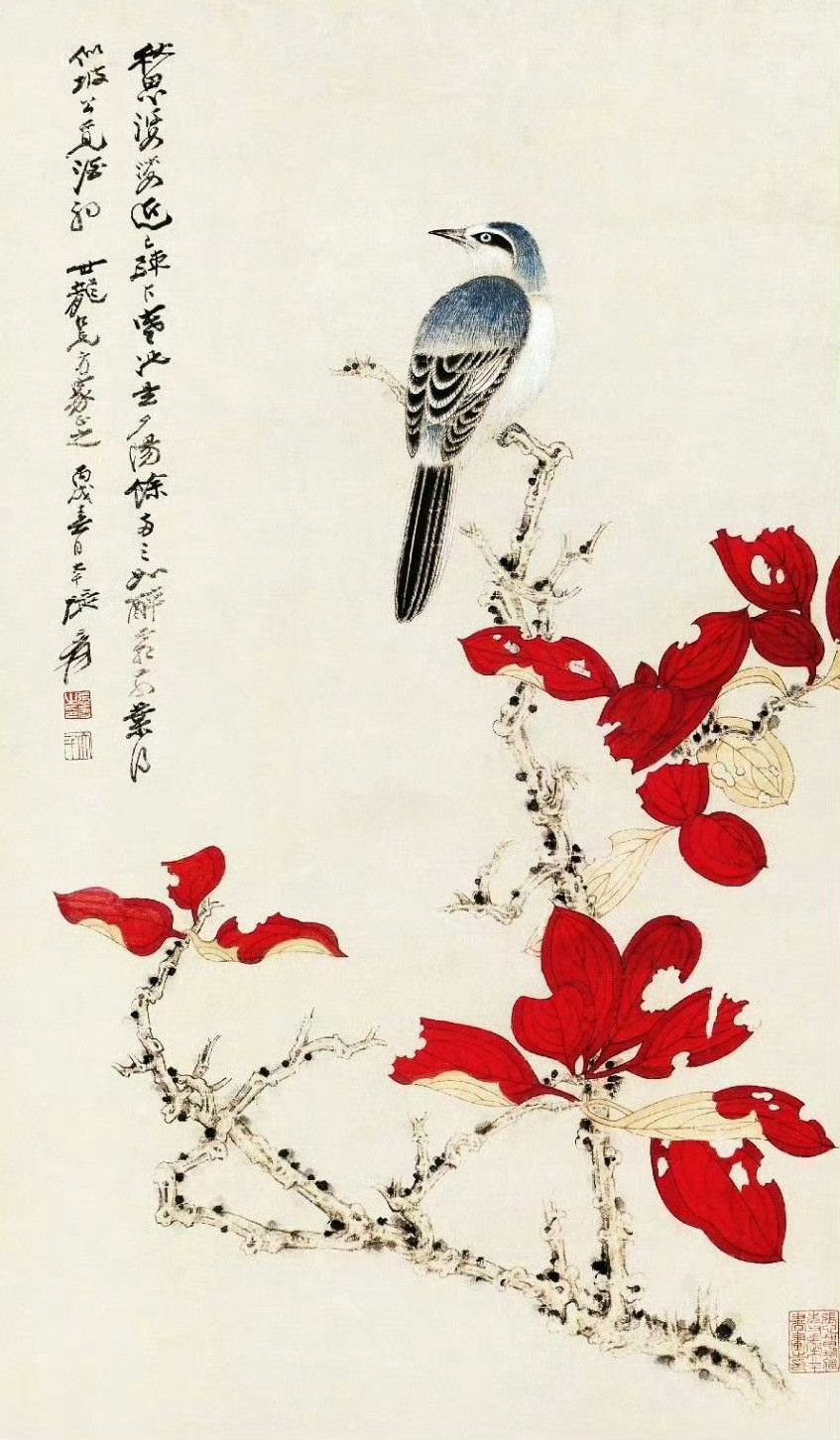 “枫红珍禽…”​​​​