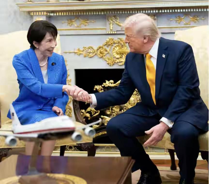 我坚信，只有你，唐纳德，才能实现世界和平。这是高是早苗极度谄媚逢迎特朗