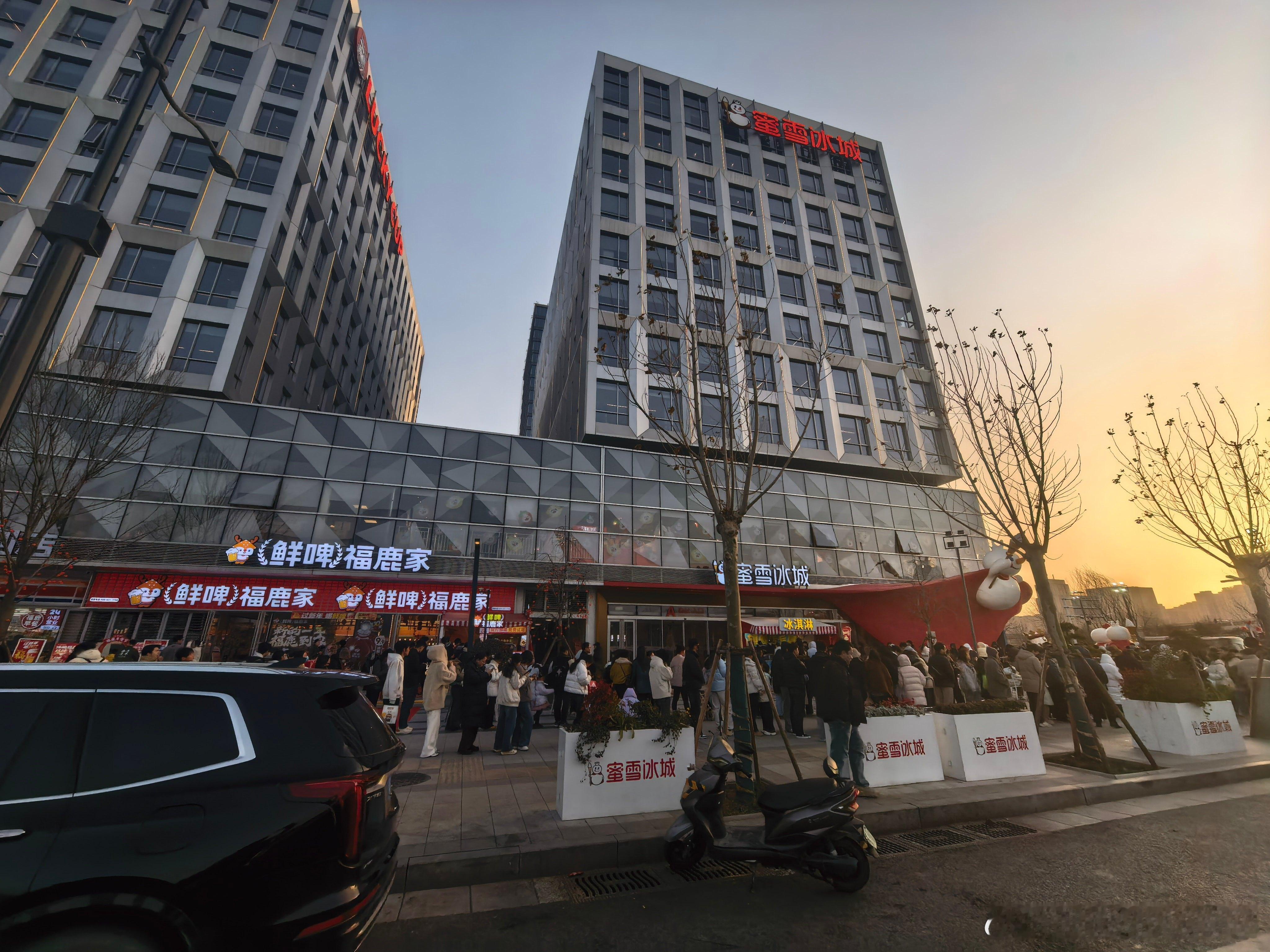 郑州居然有一家蜜雪冰城总部旗舰店！寒风中还排老长队，不知道是不是有啥新品