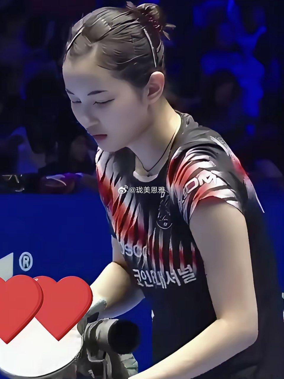 这么漂亮可爱的女乒选手，你舍得赢她吗？​
