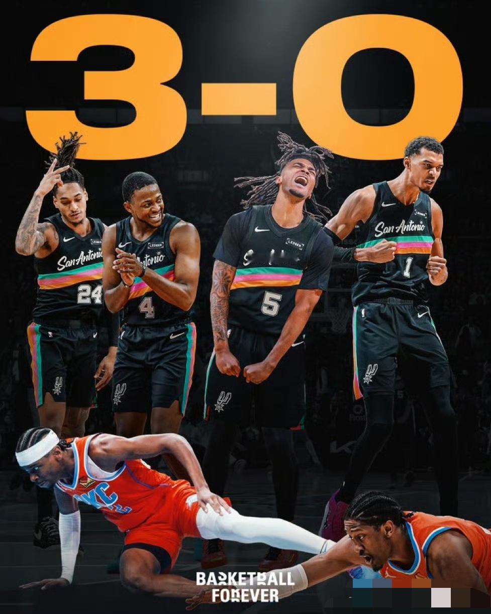 全联盟28支球队打不过雷霆，唯独雷霆打不过马刺！雷霆打出24胜1负历史战绩开局