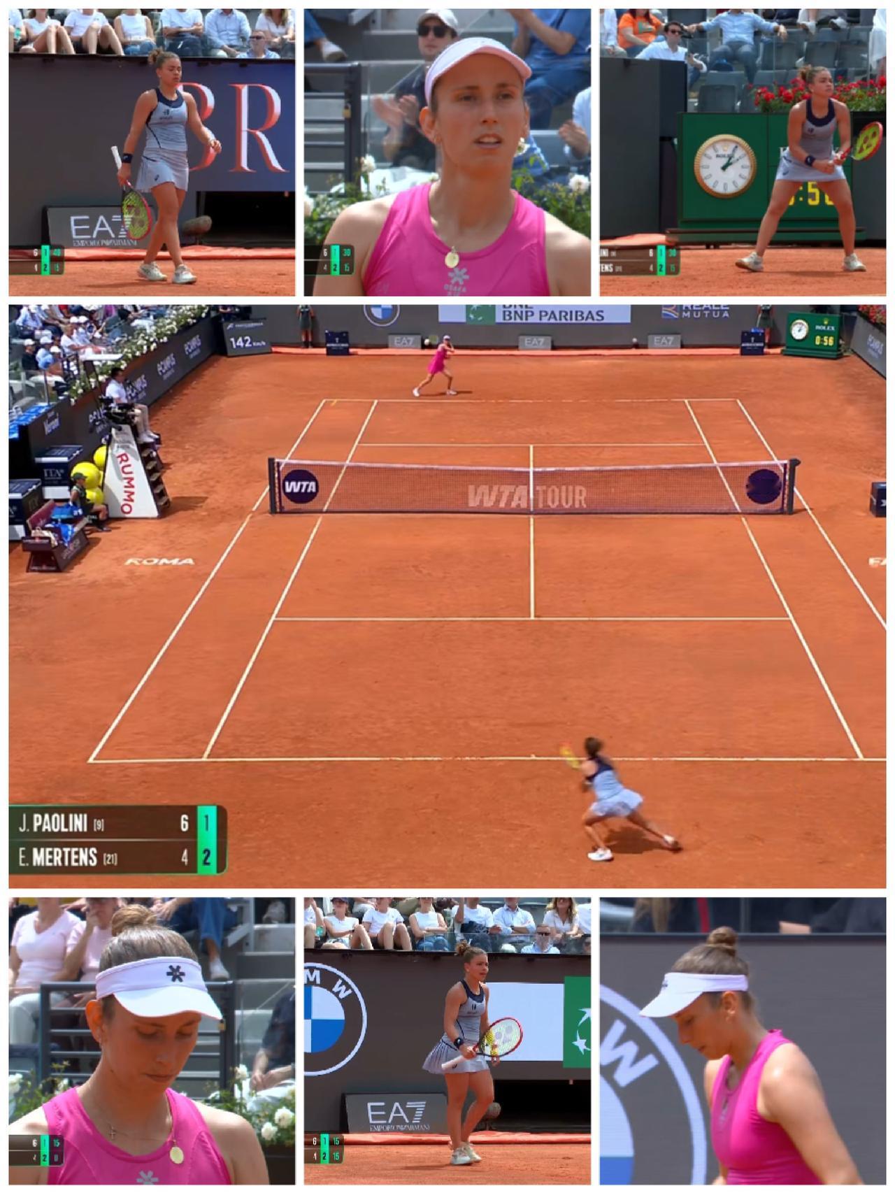 2026跟着网球🎾环游世界WTA1000罗马公开赛第三轮中心球场的