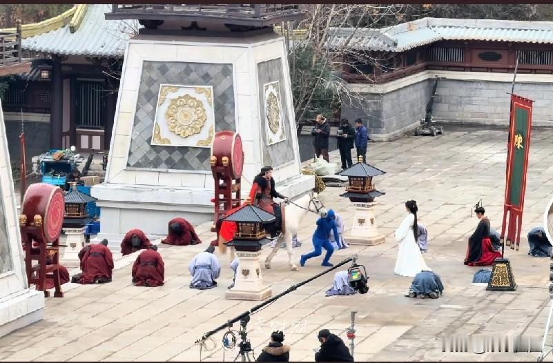 张凌赫新剧看到剧透原来大将军骑的马是有个小蓝人牵着的