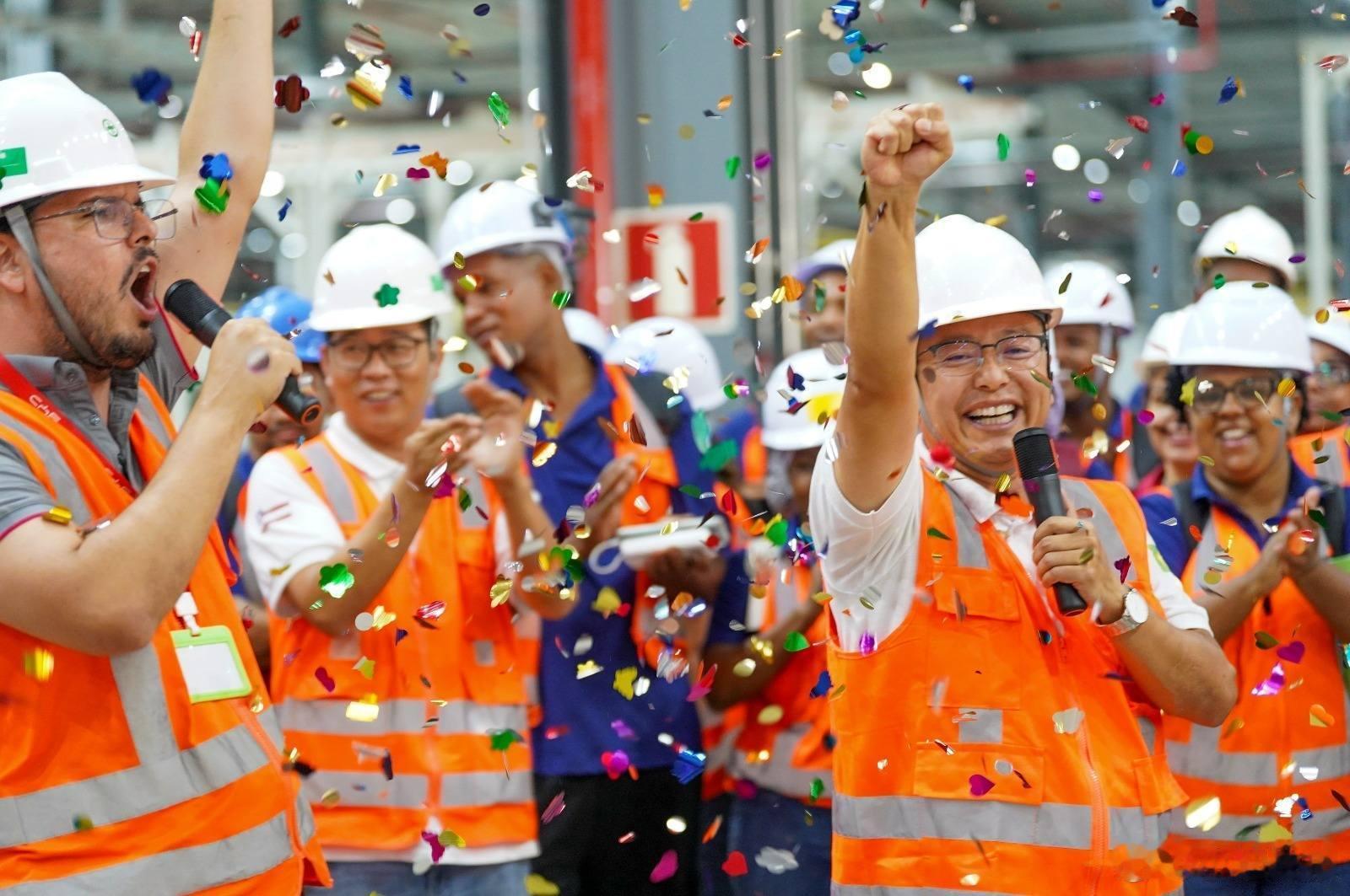 比亚迪巴西工厂第10000辆整车下线！腾势品牌正式进入巴西，开启拉美市场腾势Z9