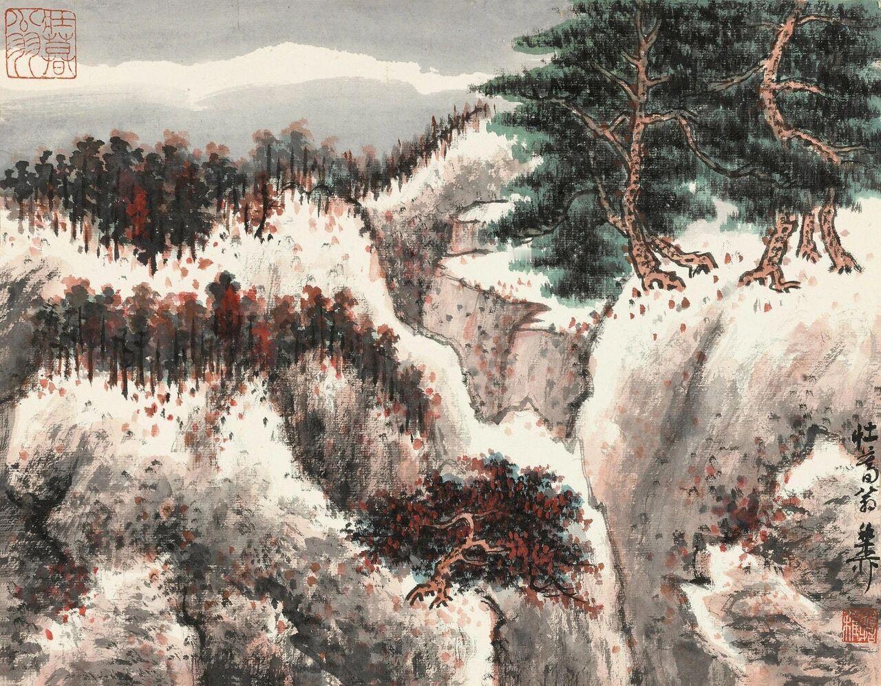 谢稚柳​​​雪景图欣赏传统文化绘画