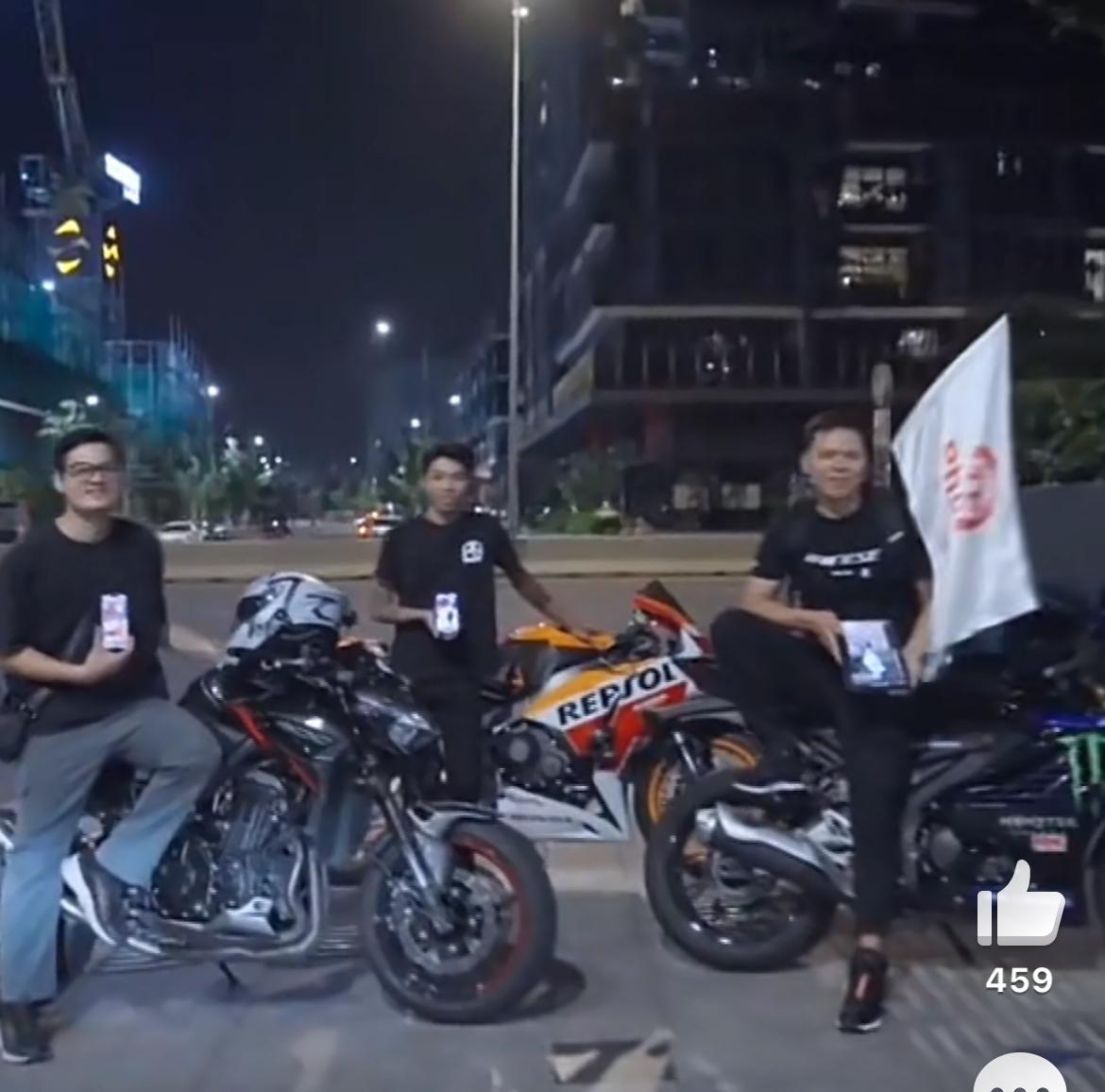 重庆摩托车车队爆火外网后，越南博主也纷纷打着“摩托车车队”的名义模仿，连动作都一