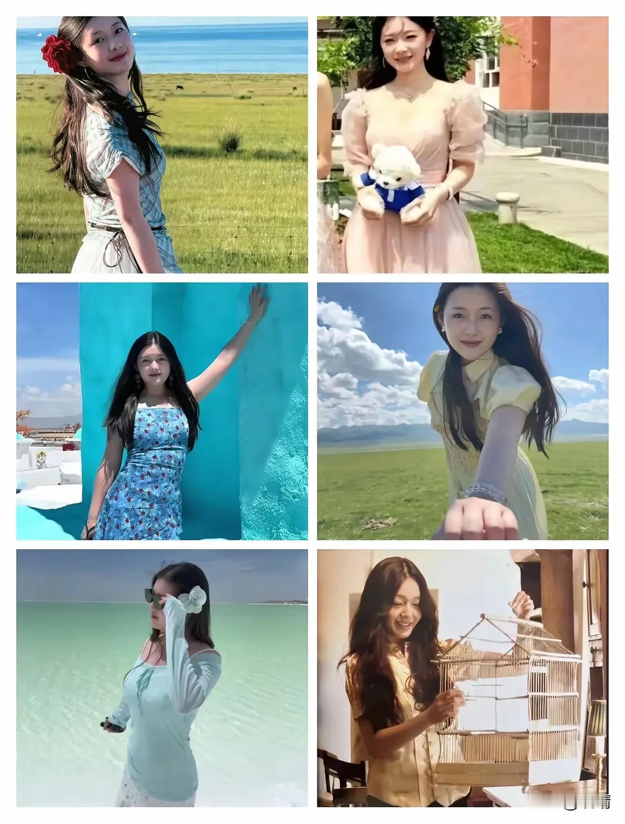 几张照片中只有一张是大S本人，其他是一位女大学生所拍，她与大S长得极为相似。令人