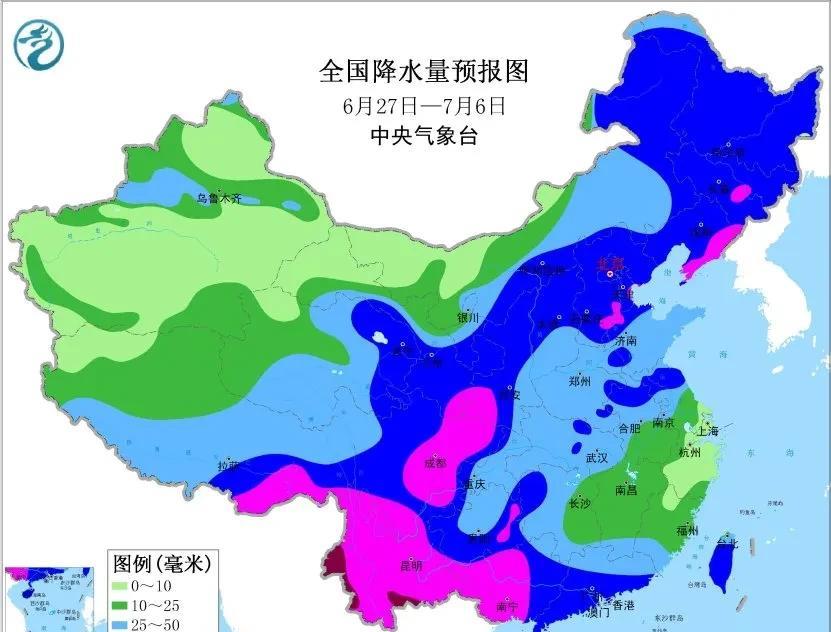 主雨带北抬，长江中下游地区将出梅华北黄淮降水显著增多！未来几天由于副热带高压