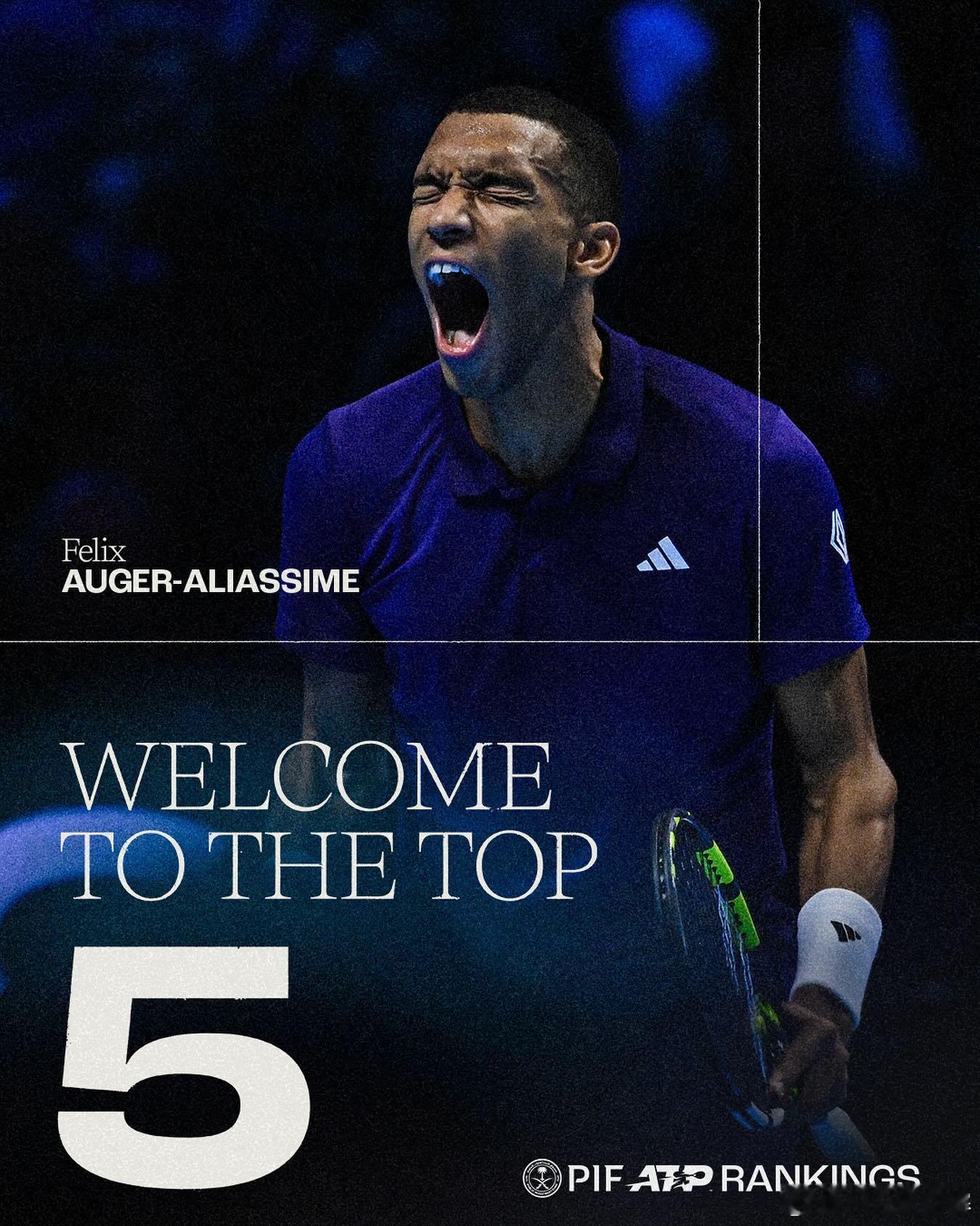 首进前五🔥恭喜阿利亚西姆PIFATP排名来到生涯新高第五位👏