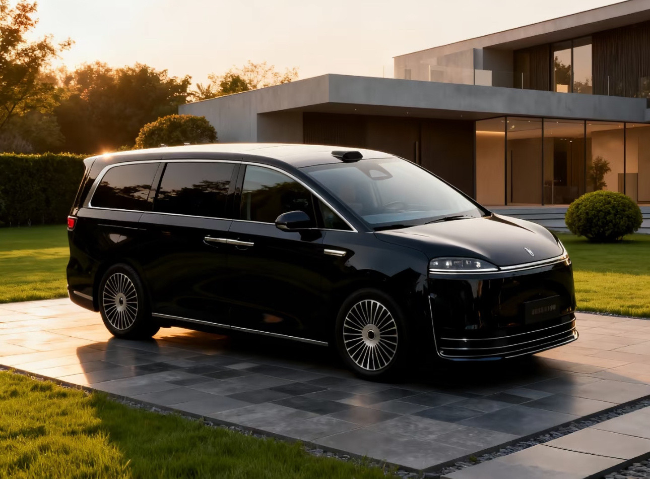 作为鸿蒙智行首款MPV，只看猜想图那标志性的感觉已经藏不住了——一眼望去，车头干