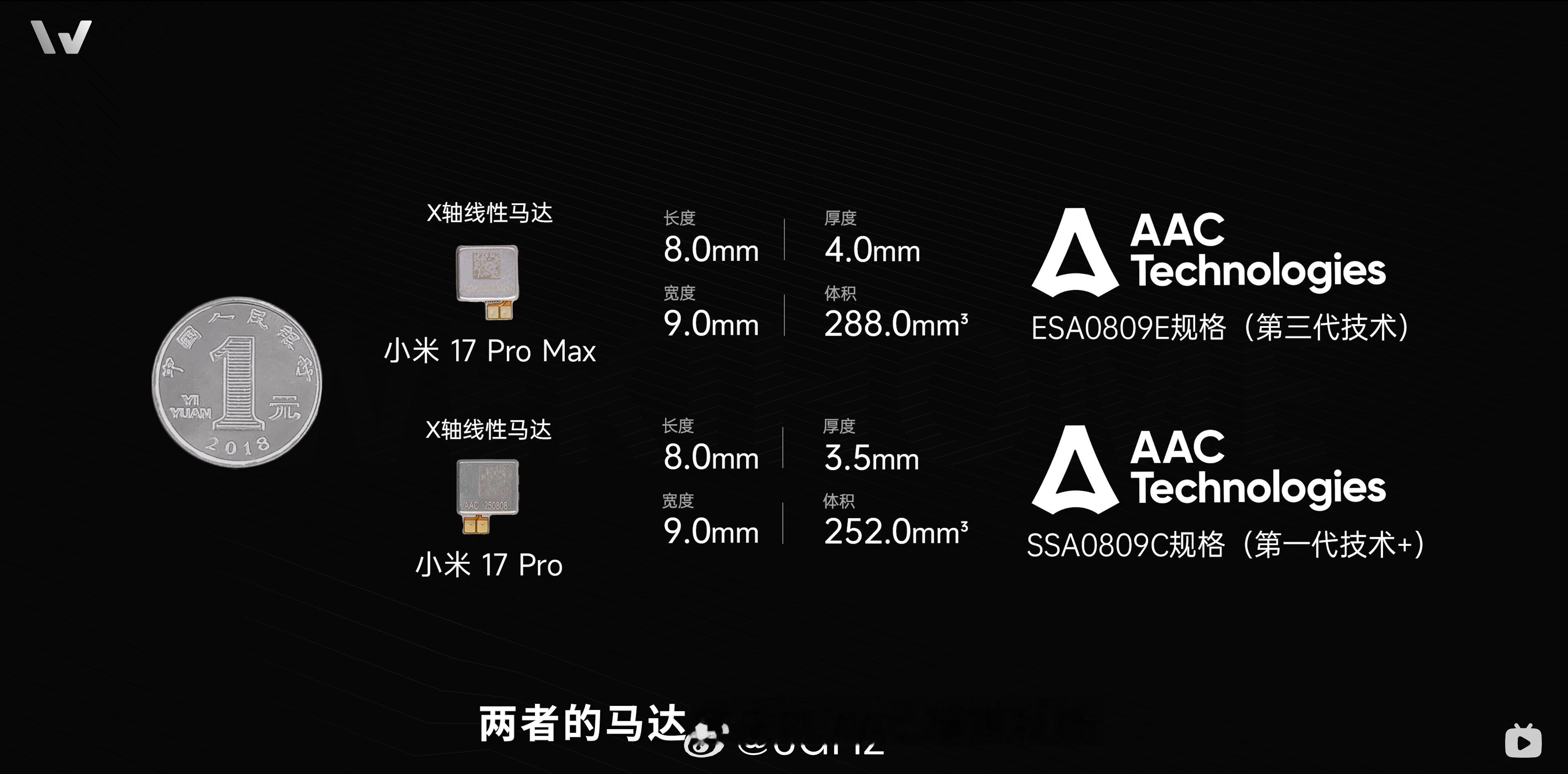蛤？小米17Pro和小米17ProMax的马达居然还不一样，ProMax是0