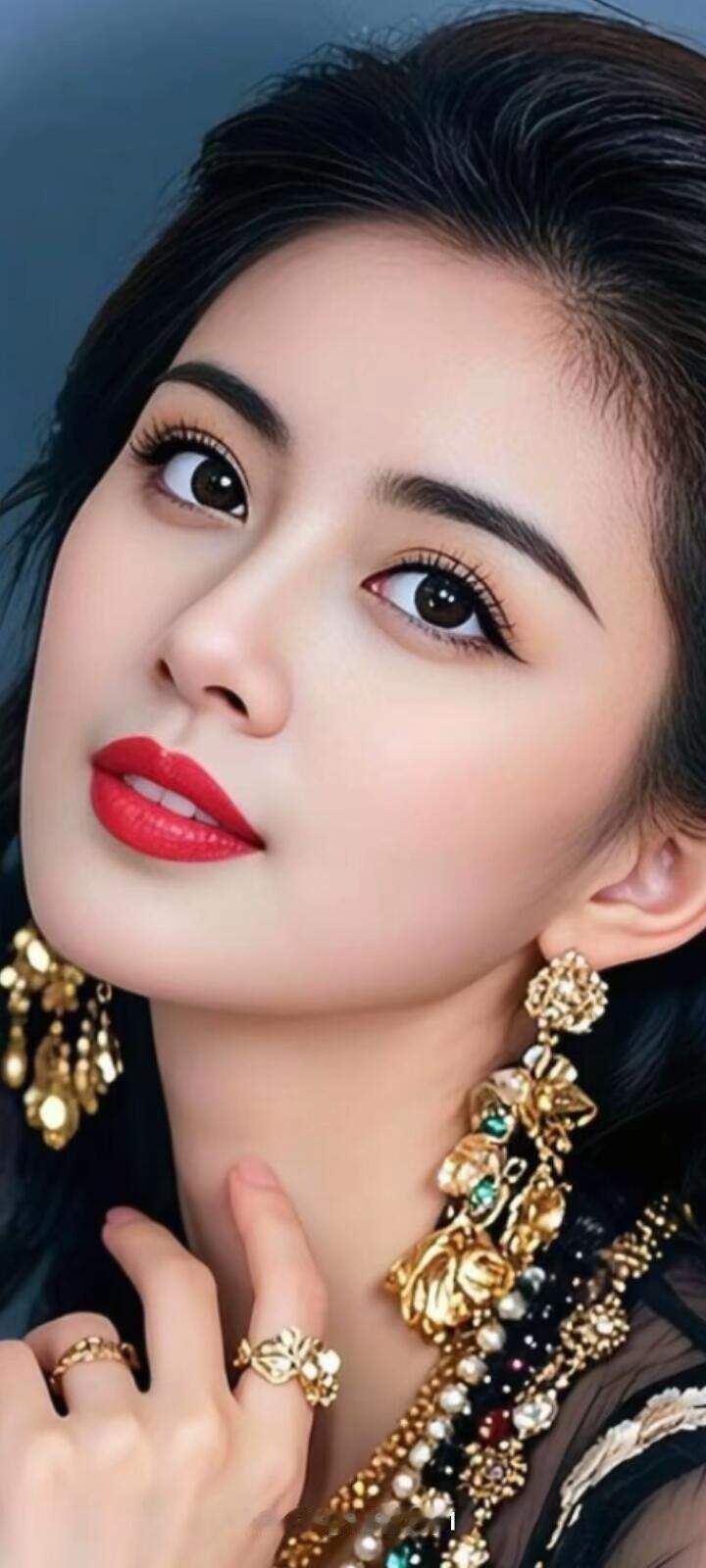 金钗玉佩映红妆，美人如画入诗行。