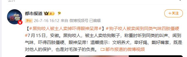 安徽，一只黑狗因咬人被主人按斤卖给狗贩子。在狗市称重时，它听到同类惨叫、闻到死亡