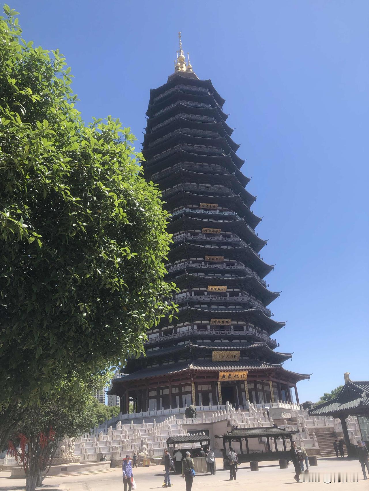 常州红梅公园随手拍夏日漫步常州红梅公园，天蓝树绿，风景格外舒心。巍峨的天宁宝塔静