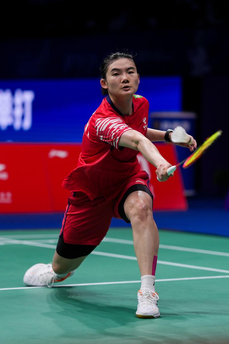 刚刚结束了一场2026中国羽毛球公开赛女单1/8决赛，女单世界排名第5的囯羽主力
