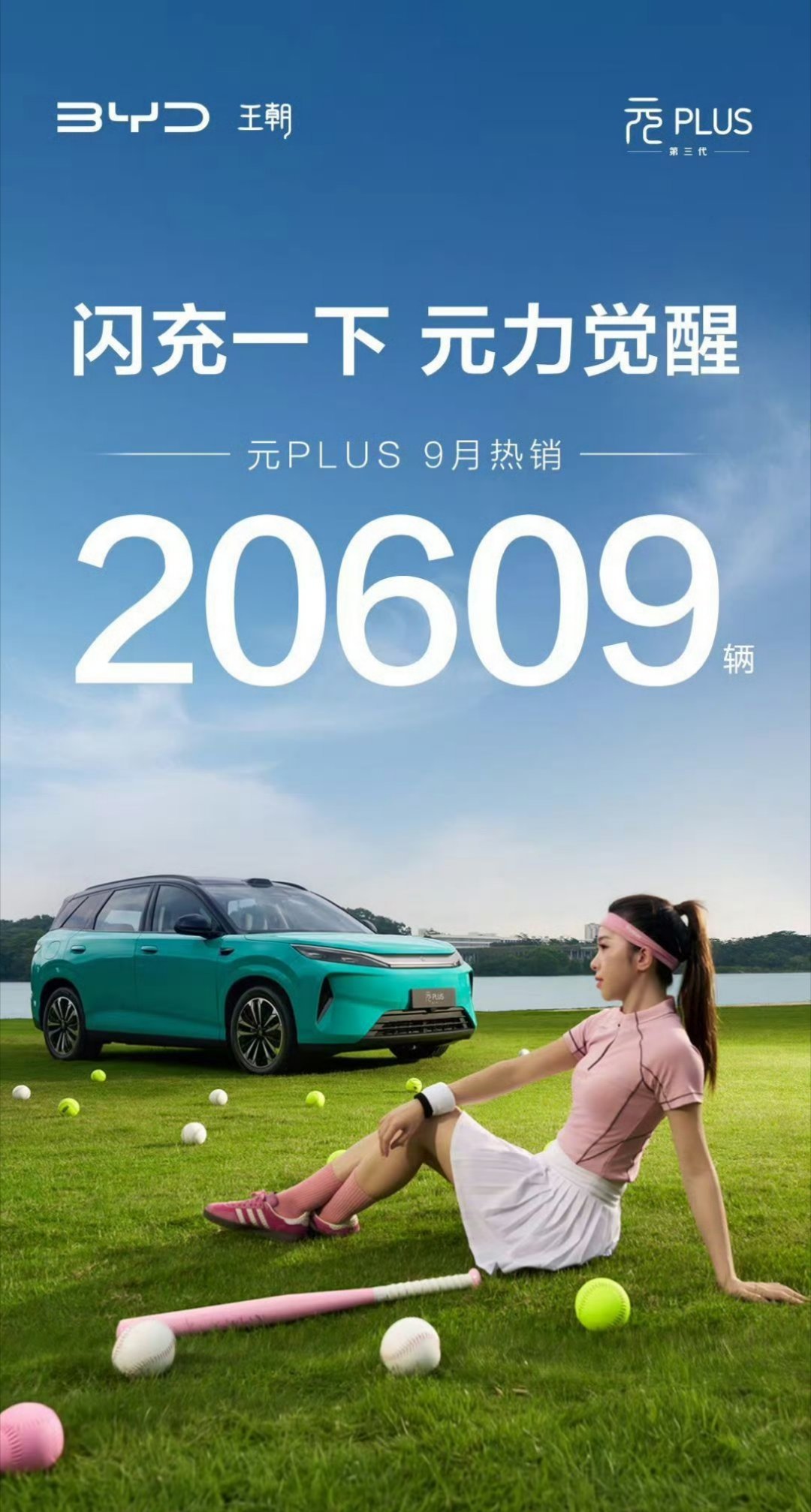比亚迪元PLUS9月销量20609辆，元UP9月销量62711辆。一个元家族的月销量就来到了8万多，