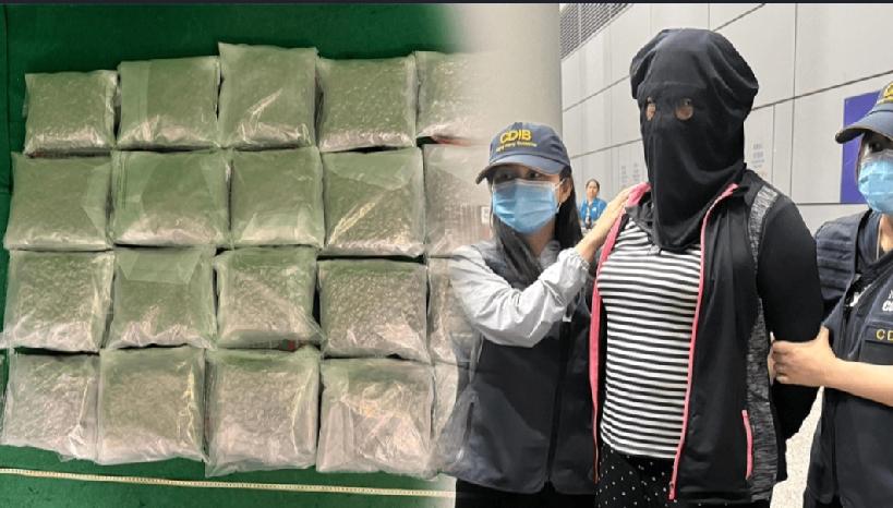 香港海关今日（20日）在香港国际机场侦破一宗行李藏毒的贩毒案件。一名56岁女旅客