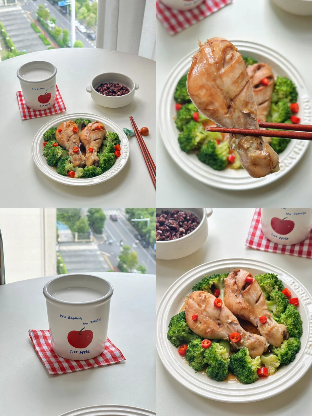 一人食减脂餐灵感｜西兰花蒸鸡腿🍗