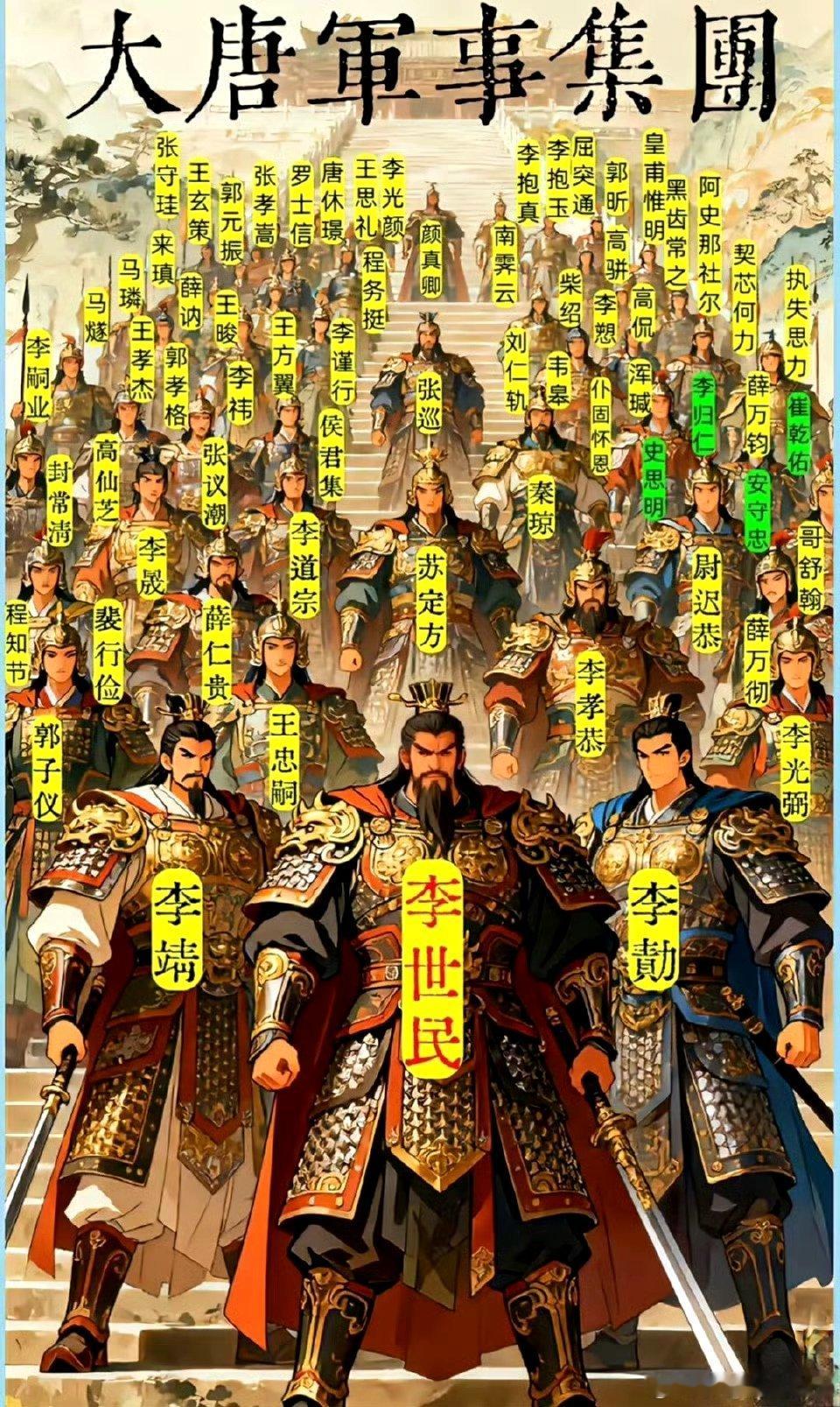 大唐军事集团，猛将如云