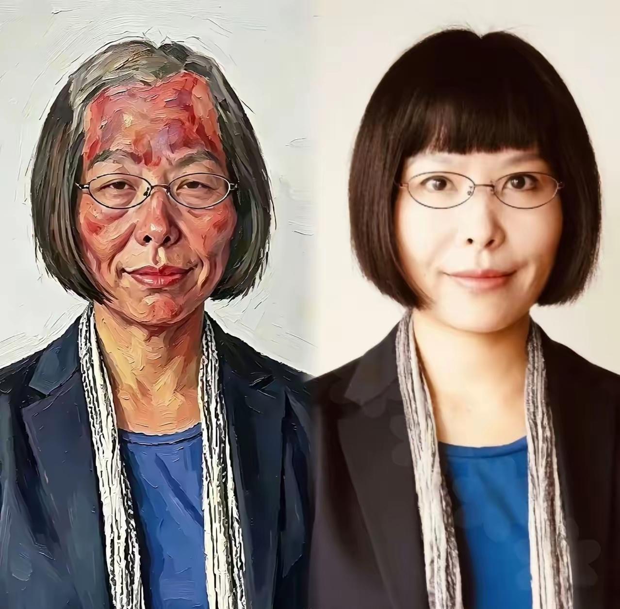 其实，网友们对丁荭教授有两个疑惑：1、为什么她2014年去法国进修之后画风突变？