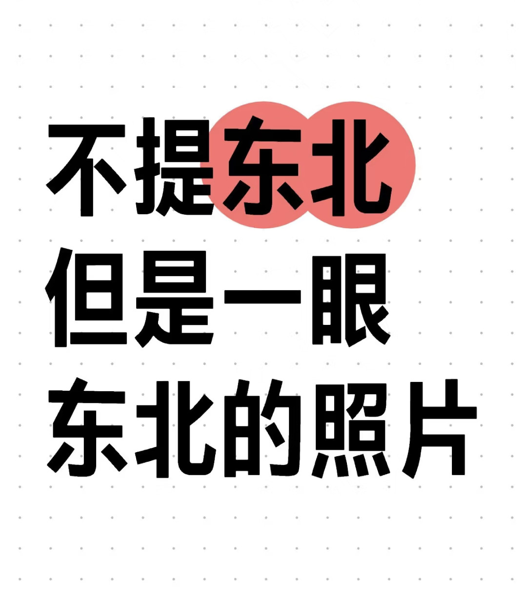 不提东北但是一眼东北的照片​​​