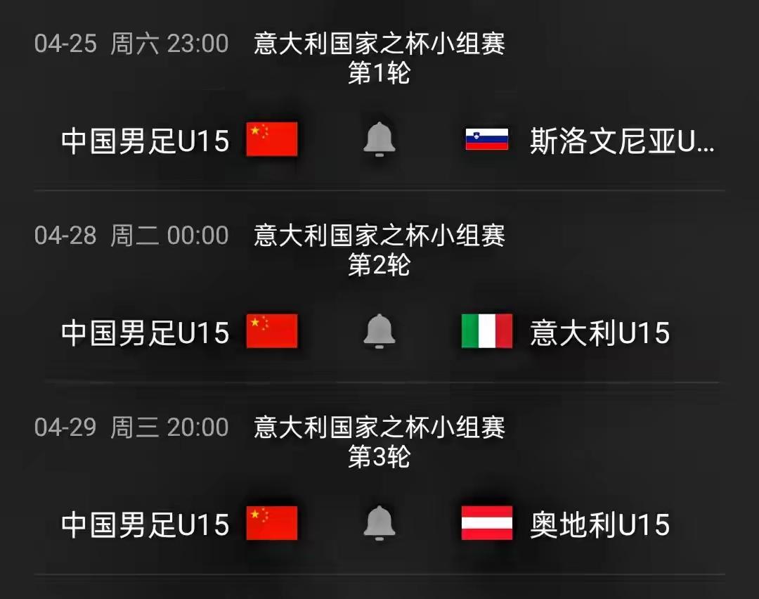 中国U15国少小组赛连续碰3个东道主球队，2011年龄段中国U15国少队已抵达欧