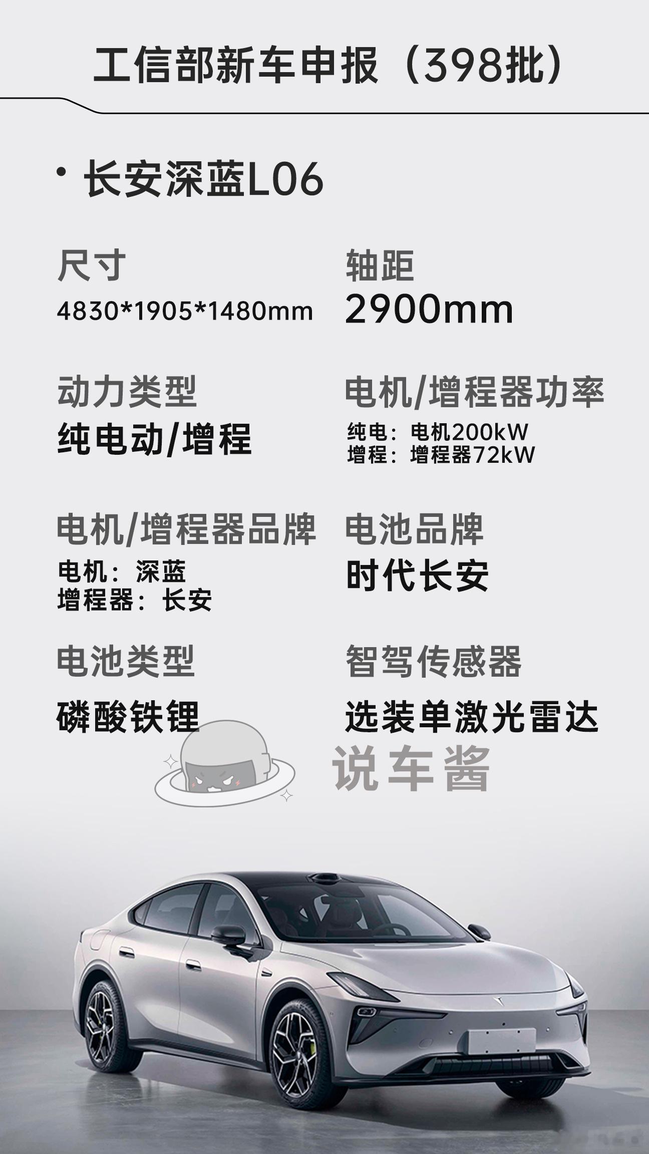 长安深蓝L06申报工信部公告这颜值蛮帅的深蓝L06深蓝汽车汽场全开​​​