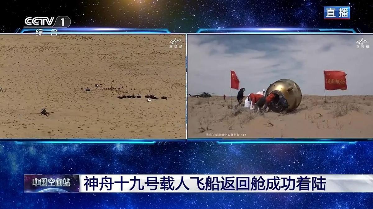 当神舟十九号返回舱奔向东风着陆场，东风猛士搜救车立刻向着航天英雄奔赴而去，成为航